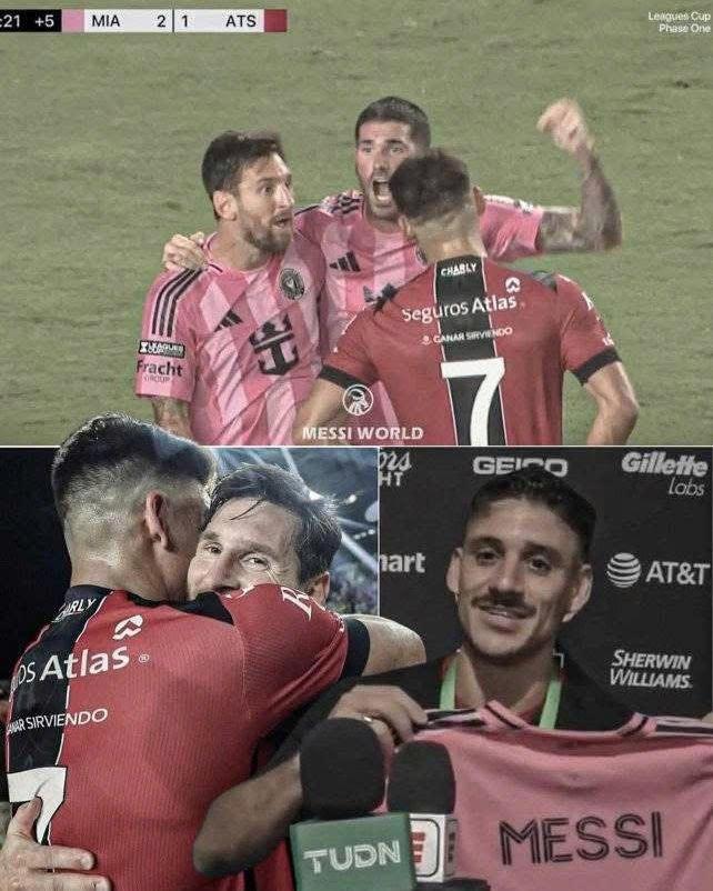 Messi came to apologize to Coccaro and gave his shirt to Coccaro (Photo: Platform X)