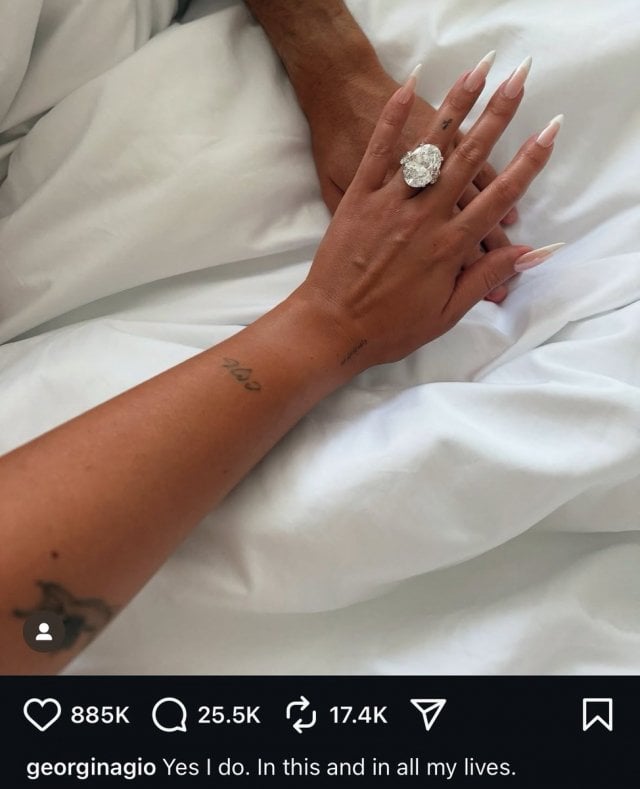 Georgina Rodriguez instagram post marriage