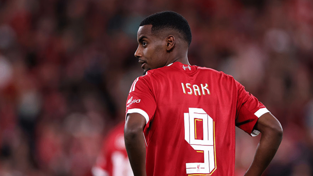 Slot Cautious About Starting Isak in Match Against Everton