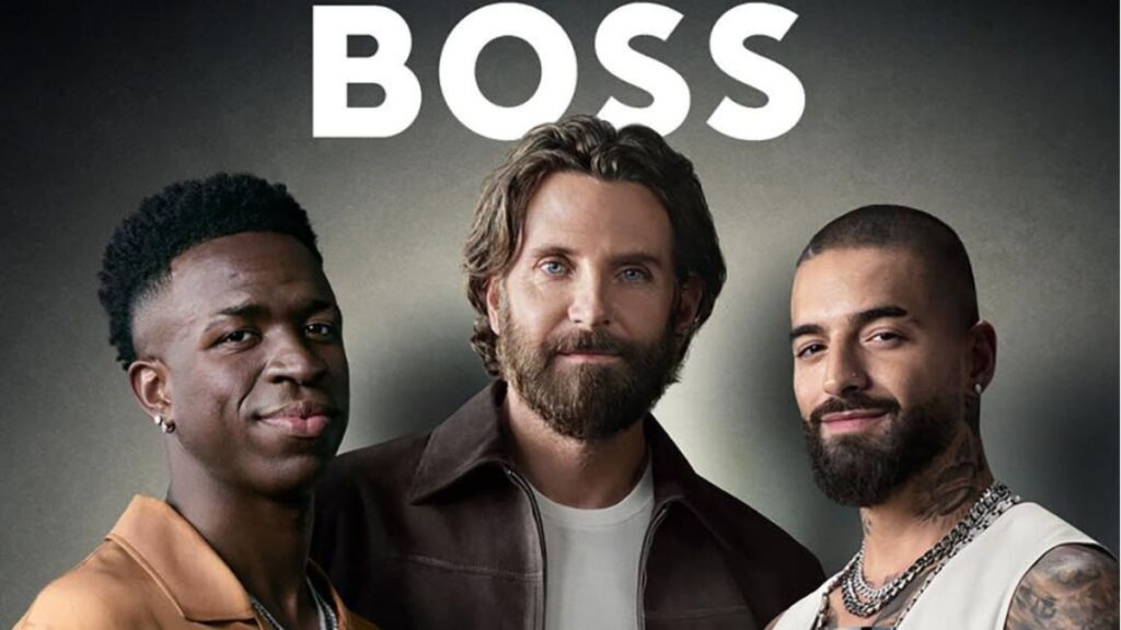 Vinicius Junior Featured in BOSS Fragrance Advertisement with Bradley Cooper and Maluma
