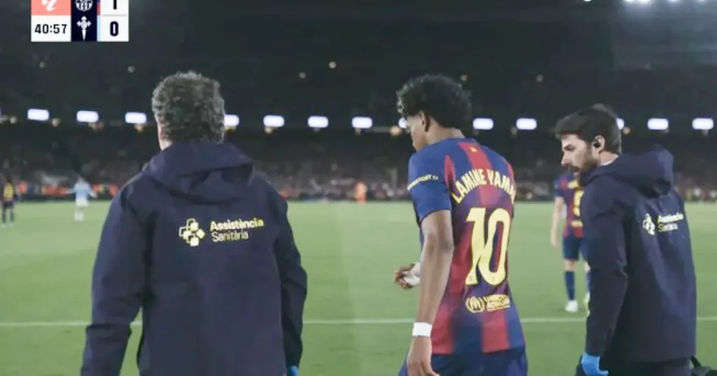 സെൽറ്റ വിഗോയ്‌ക്കെതിരെ ഗോൾ നേടിയതിന് പിന്നാലെ ലാമിൻ യമാലിന് പരിക്ക്