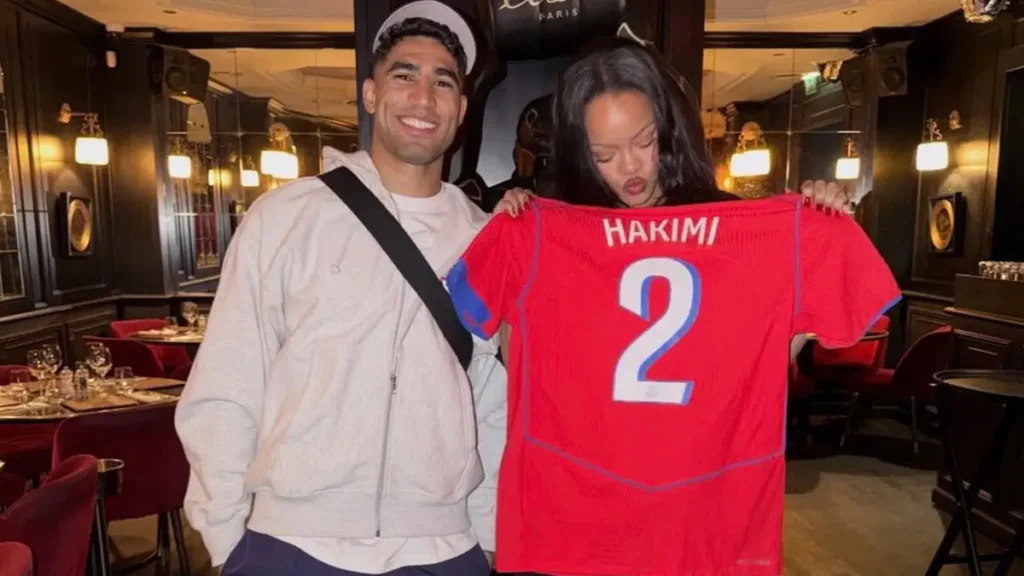 Achraf Hakimi Surprises Rihanna with a Gift at Big Meeting