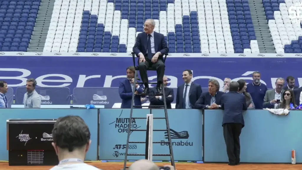 Florentino Pérez Hosts Tennis Match with Courtois, Bellingham, Sinner, and Nadal