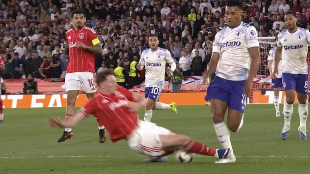 Referee in Europa League Semi-Final Faces Backlash for Letting Nottingham Player Off for Dangerous Foul