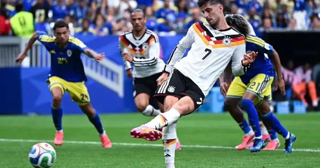 World Cup: काई हैवर्त्ज़ के गोल के बाद जर्मनी पेनाल्टी के मामले में ब्राजील के बराबर पहुंची World Cup: काई हैवर्त्ज़ के गोल के बाद जर्मनी पेनाल्टी के मामले में ब्राजील के बराबर पहुंची
