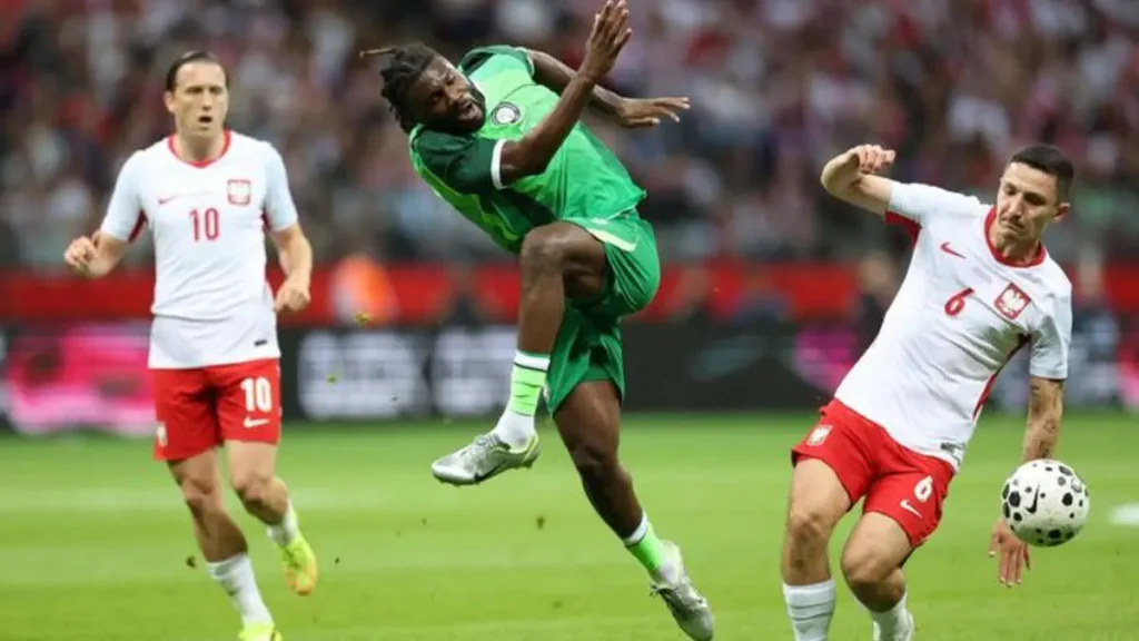 Nigeria Settles for 2-2 Draw After Late Poland Equalizer in Friendly Match